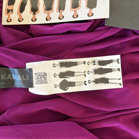 Norma Kamali Raspberry All In One Hi-Low Dress Sz LR - Picture 6 of 15